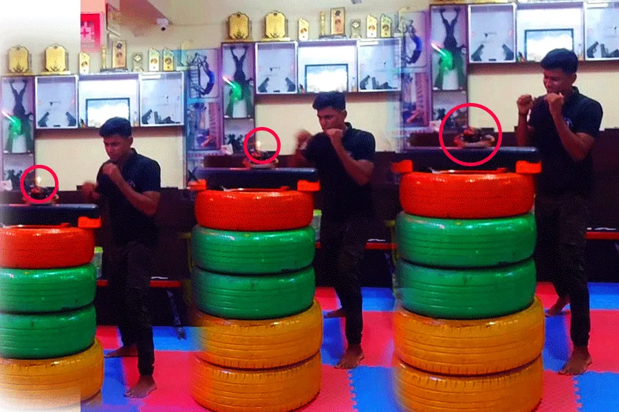 Portrait of Master Harish - Practicing Quick Puches at CF2C, Mangadu Chennai