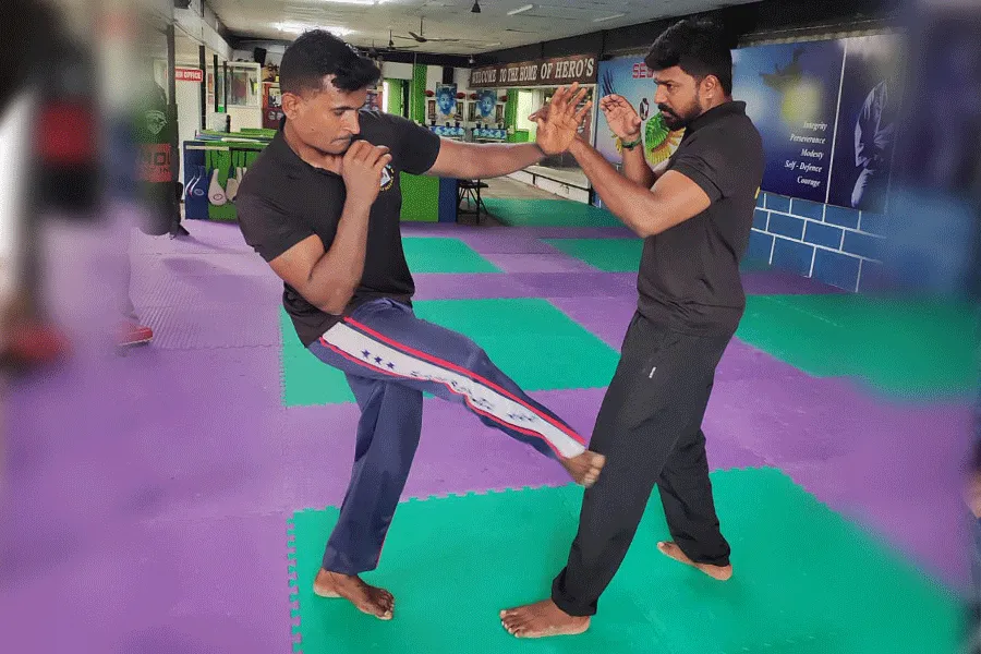 Master Kannan with Dr. Sri Krishna Kumaran at the CF2C training facility